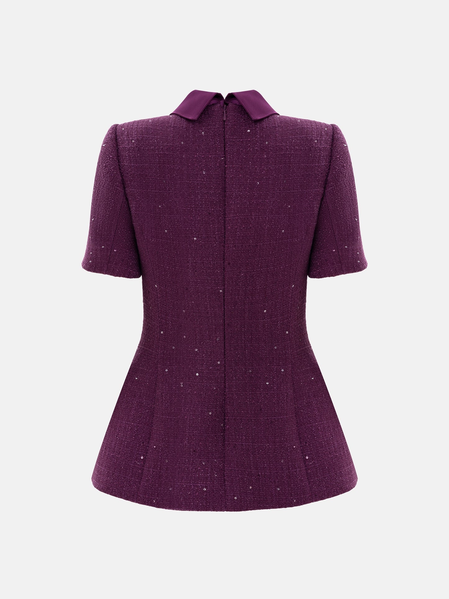 Fitted sequin tweed jacket