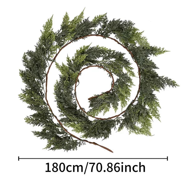 2025 Christmas Artificial Cypress Leaf Vine Wreath