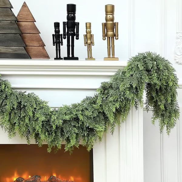 2025 Christmas Artificial Cypress Leaf Vine Wreath