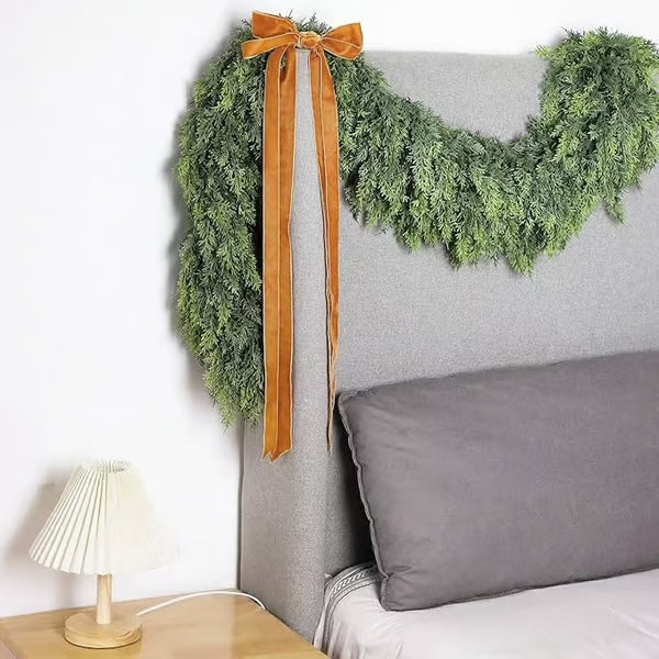 2025 Christmas Artificial Cypress Leaf Vine Wreath