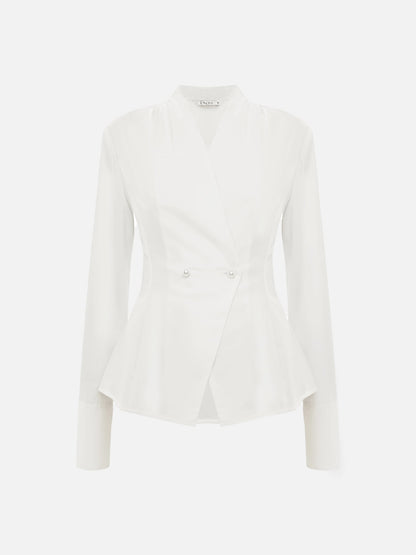 Fitted wrap blouse